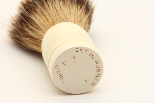 Restored Vintage Silver Tip Pure Badger Rubber Brush