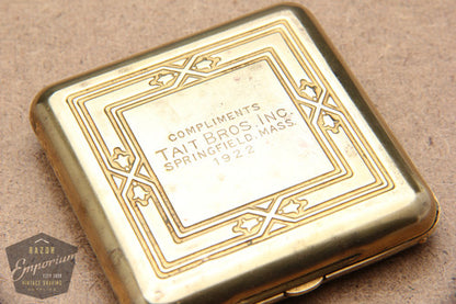 Gillette 1920's Gold New Improved Tuckaway Style Travel (DE) Safety Razor Set