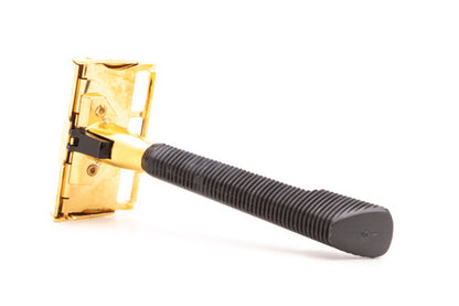 Gem Gold Push Button Single Edge Razor with Case