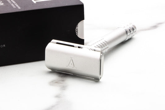 Ayslworth Razor | APEX-AL Double Edge Safety Razor - Aircraft Silver Predator