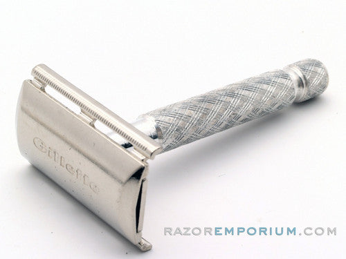 1970 P1 Gillette Ball End Tech Spiral Handle DE Safety Razor | Marca Regs