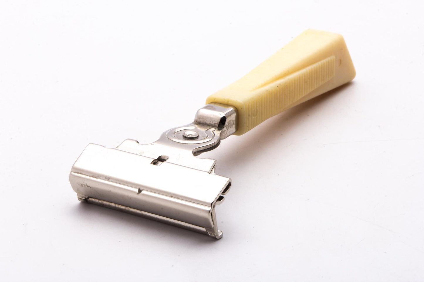 1950's Schick Silver Injector Razor with Cream Bakelite Handle | Factory Nickel Revamp