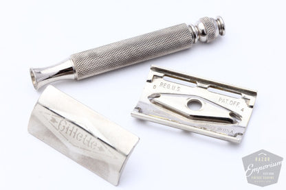 Gillette 1950's Ball End Tech DE Razor | Electro Etched Logo