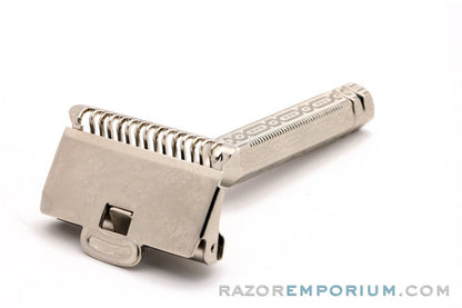 1940's Gem 1912 Style Single Edge (SE) Safety Razor | Factory Nickel