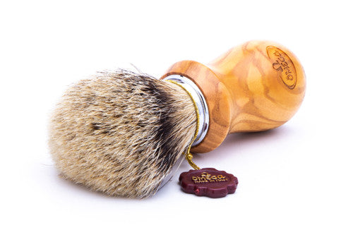 Omega 6832 Omega Super badger shaving brush – OLIVE WOOD