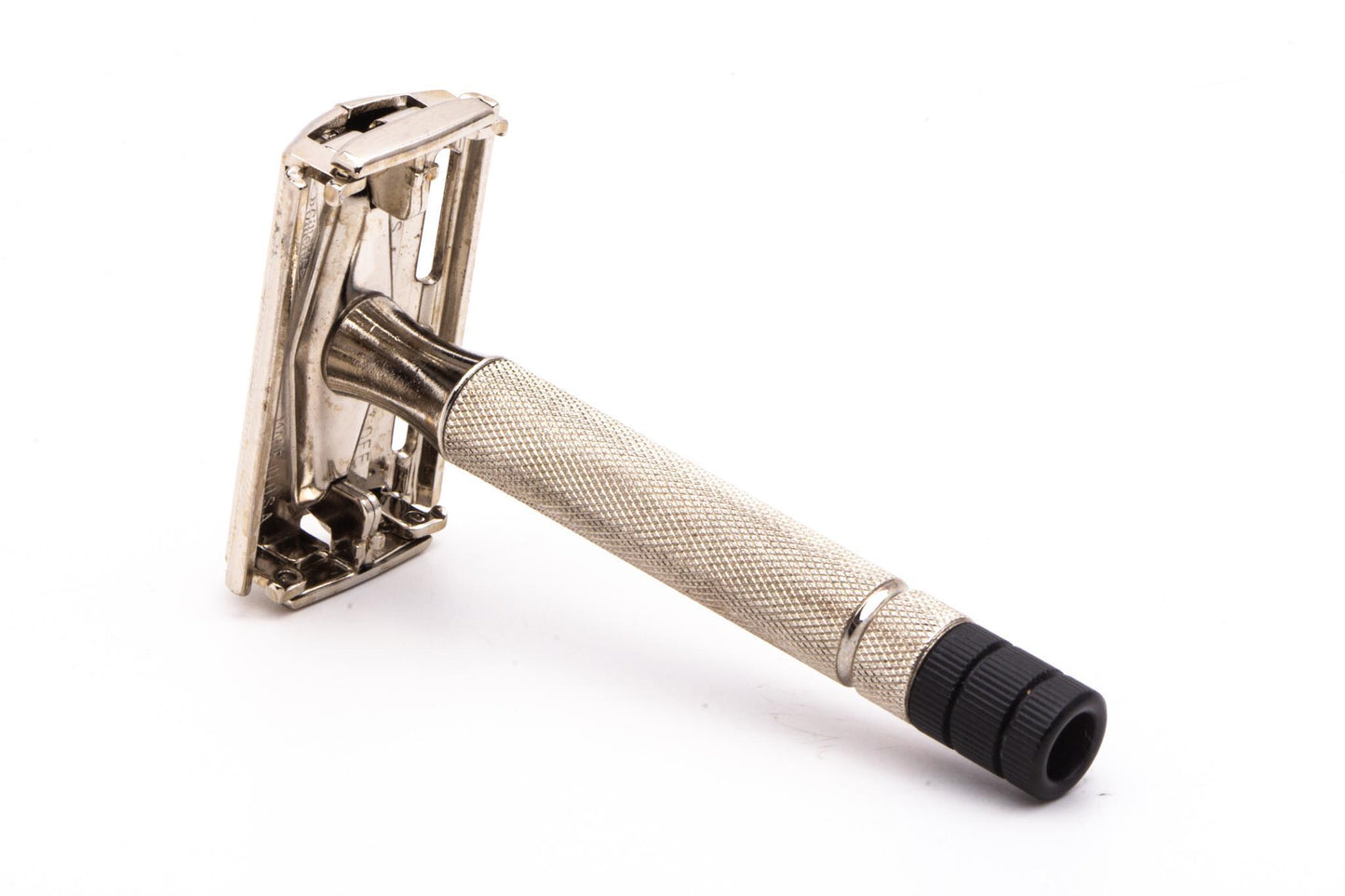 1951 W2 Gillette Black Tip Super Speed TTO DE Razor Set w/ Case & Blades | Original Condition