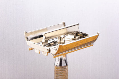 1951 W4 Gillette Super Speed Double Edge Safety Razor | Factory Nickel Revamp