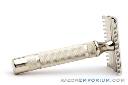 1930s Gillette NEW Short Comb DE Safety Razor | Factory Nickel Revamp