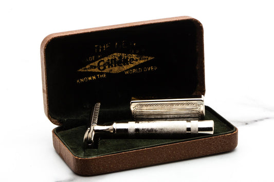 1930's Gillette NEW Common Bar Long Comb Safety Razor Set | Original Condition