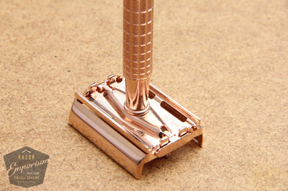 Gillette 1965 Flair Tip DE Super Speed Safety Razor K1 * ROSE GOLD REVAMPED