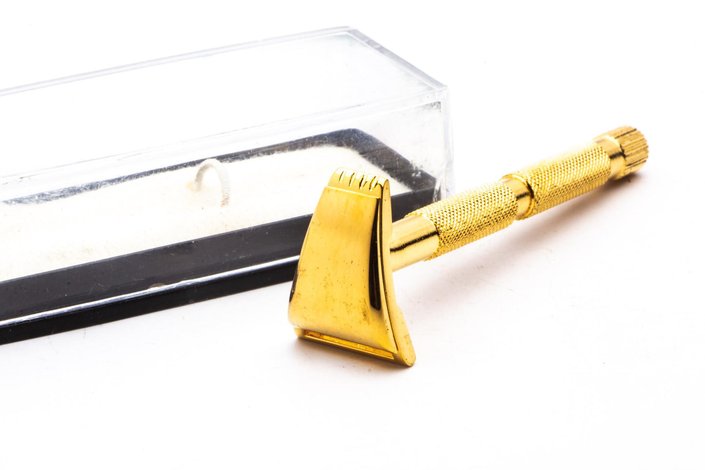 1960's Hoffritz Mustache & Eyebrow Gold Razor Set With Case | Original Condition