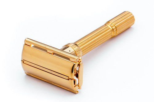 1961 Gillette Slim Aristocrat Adjustable D E Safety Razor | 24K Gold Revamp