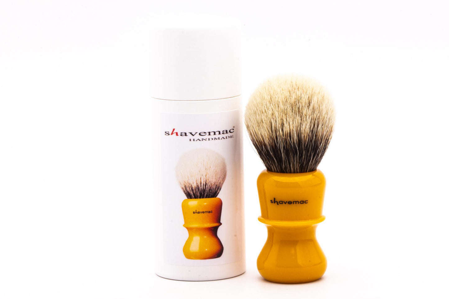 Shavemac | Silvertip 2-Band Badger Shave Brush With Butterscotch Handle