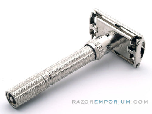 1968 N4 Gillette Slim Adjustable Double Edge Safety Razor Set w/ Case & Blade Bank