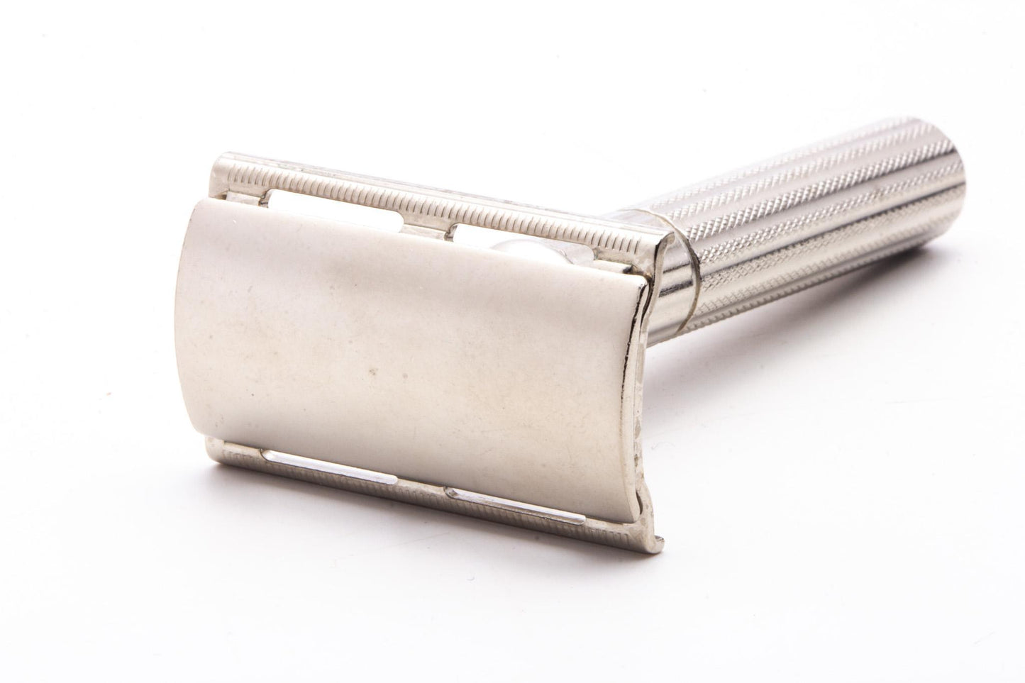 1956 B3 Gillette Fat Handle Tech DE Safety Razor | Factory Nickel Revamp