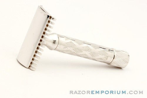 1920 Gillette Silver NEW Bostonian DE Safety Razor in Original Metal Case | Rhodium Revamp