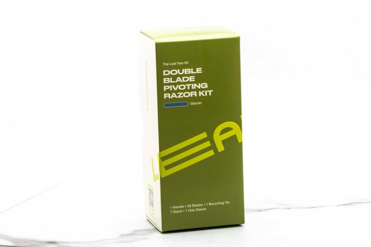 Leaf | The Leaf Two Double Blade Pivoting Razor Kit - Glacier