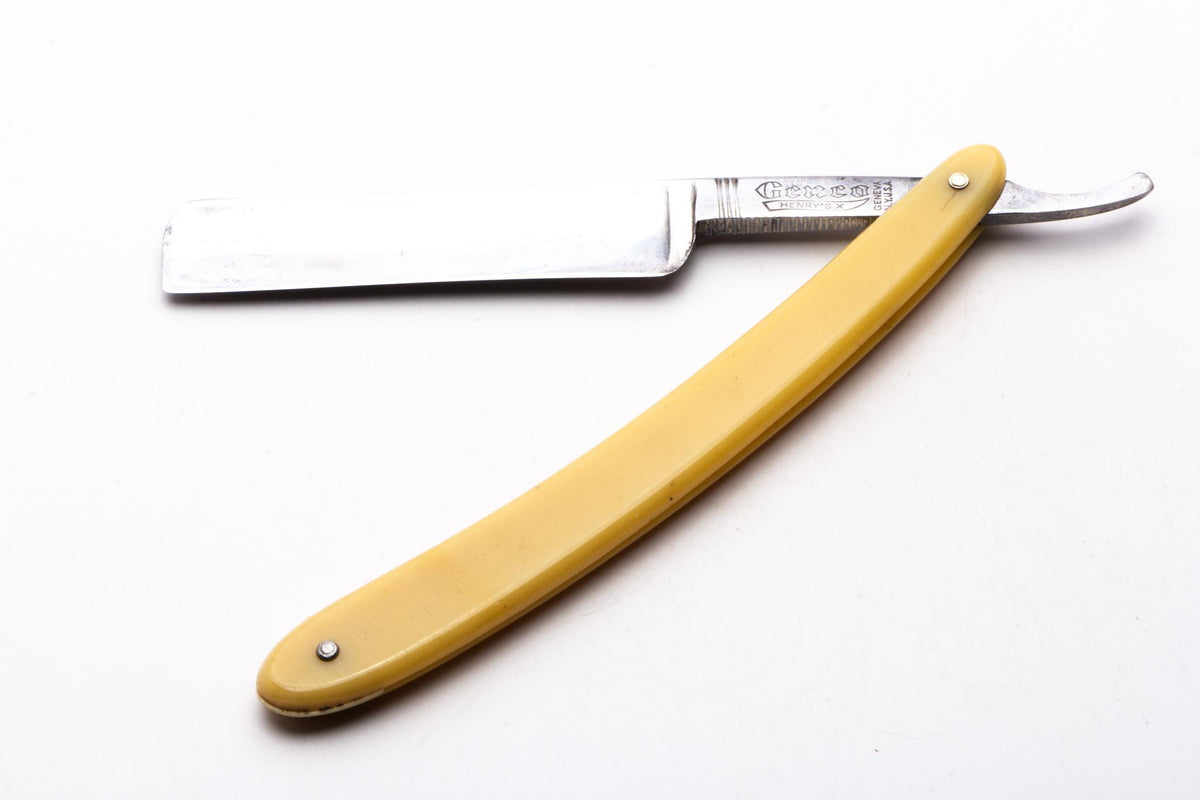 9/16'' Genco Vintage Restored Straight Razor With Original Celluloid S ...