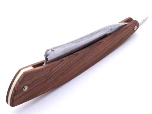 6/8"  Wade & Butcher "Celebrated Fine India Steel Razor" Straight Razor w/ Cocobello Wood Scale | Sheffield, England