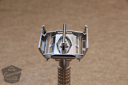 Gillette 1960 Flair Tip Super Speed Safety Razor F2 * Nickel REVAMPED