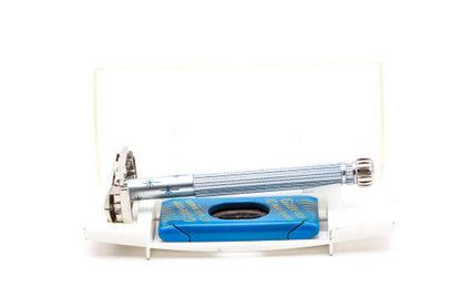1961 Gillette  G2 Blue Star Lady Gillette Double Edge Safety Razor With Case & Balde Bank