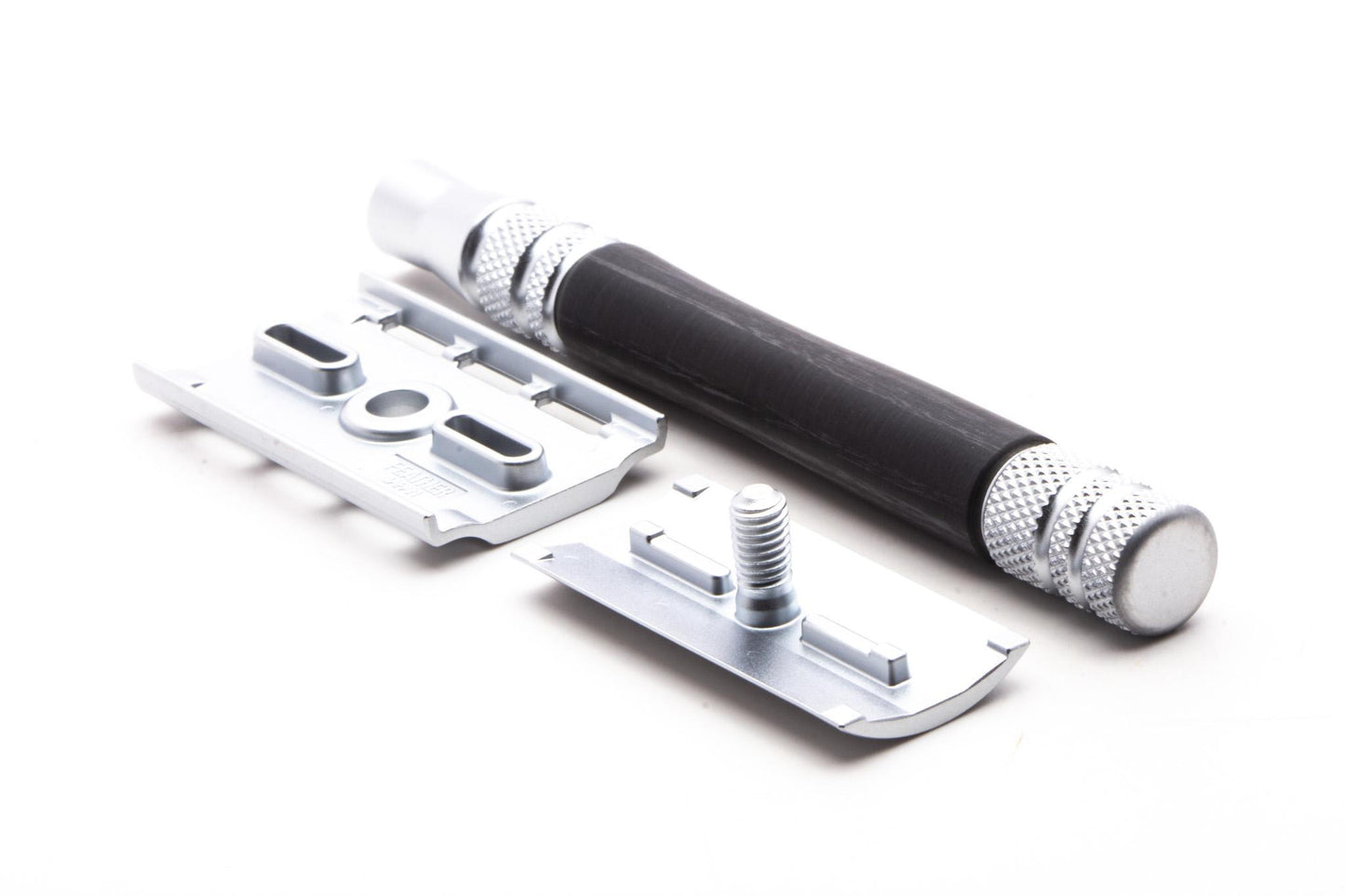 Feather WS-D2S Stainless Steel/Wood Double Edge Safety Razor with Stand