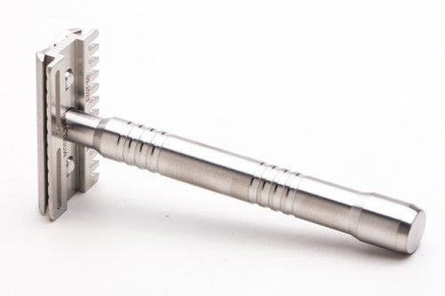 Yates Precision Shaving  Model 921-H Hybrid Bar Double Edge Safety Razor | 316 Stainless Steel