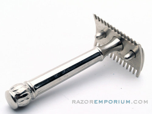 1917 Gillette Ball End Old Type DE Safety Razor  | Factory Nickel Revamp