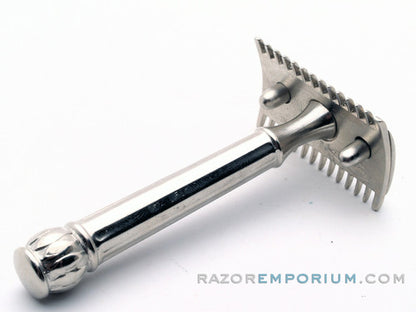 1917 Gillette Ball End Old Type DE Safety Razor  | Factory Nickel Revamp