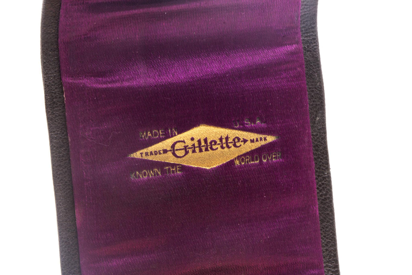 1919 Gillette Single Ring Travelers Set in Black Leather Case | 24k Gold Revamp