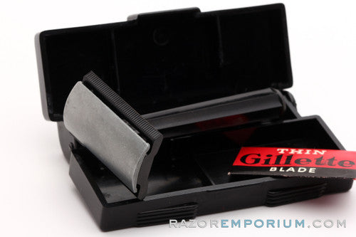 1947-51 Gillette Bakelite Handle Tech Double Edge Razor Set WWII