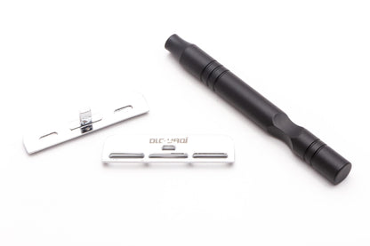 DLC-YAQI | Black & Chrome Single Edge Razor with Aluminum Handle