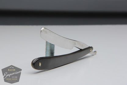 7/16" Hollow Grind Straight Razor w/ Black Horn Scales