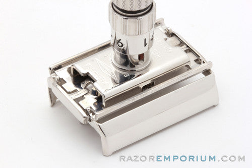1959 Gillette TTO Fatboy Adjustable $1.95 Double Edge Rhodium Revamp E1