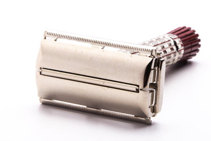 1955 A3 Gillette Red Tip Heavy Super Speed Safety Razor | Original Condition