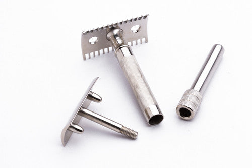 1919 Gillette Single Ring Old Type Safety Razor | Factory Nickel Revamp