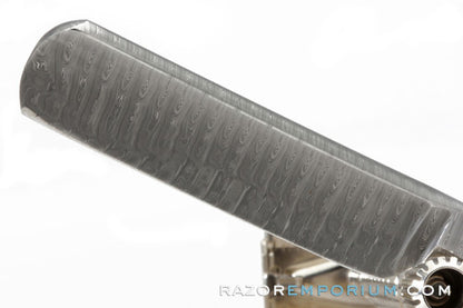 5/8" H. Boker 180 Layer Damascus Stainless Steel Straight Razor | Shave Ready