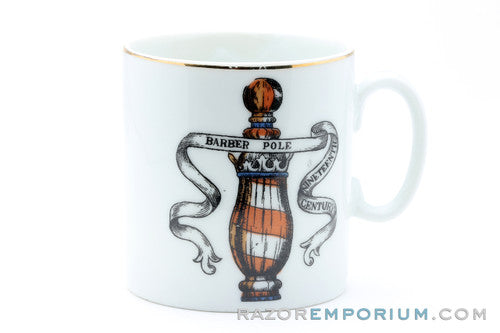 19th Century Barber Pole #4499 Vintage Shaving Mug