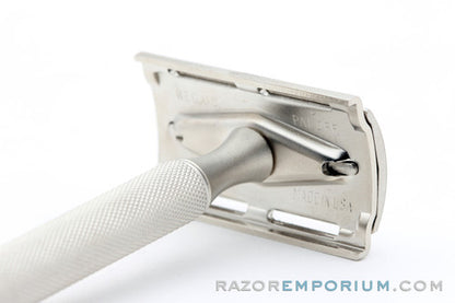 1940s Gillette Ball End Tech DE Safety Razor Factory Nickel Revamp
