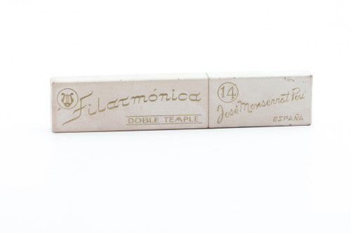 7/8" Filarmonica Doble Temple #14 Straight Razor w/ Coffin & Blue Scales| Spain