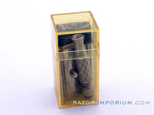 1972 S1 Gillette Ball End Tech Travel Spiral Handle Razor w/ Case