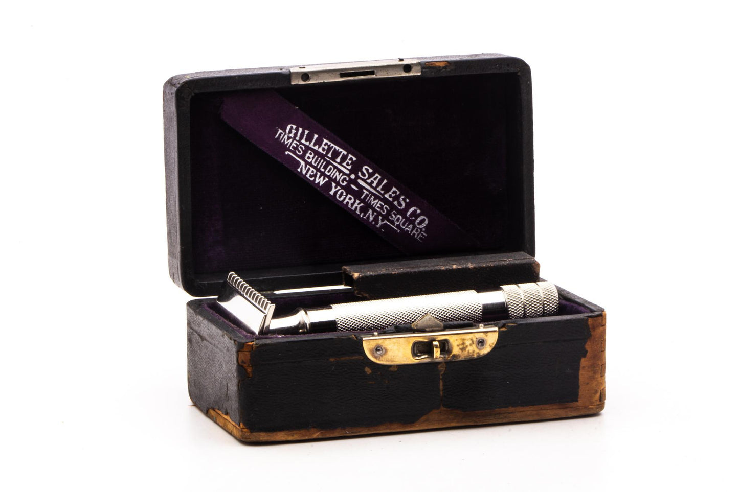 1906 Gillette Single Ring Old Type Double Edge Safety Razor Set | Original Condition