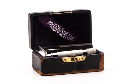 1906 Gillette Single Ring Old Type Double Edge Safety Razor Set | Original Condition