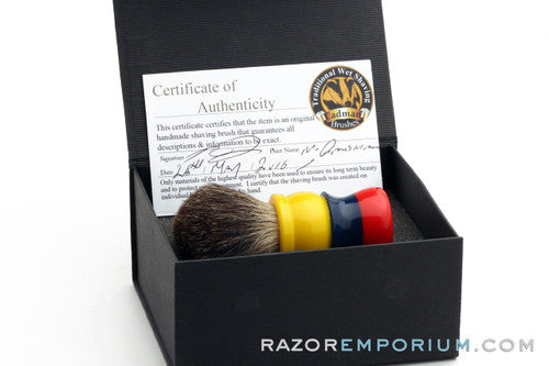 Cadman 26mm Badger Shaving Brush with Original Packaging and Certificate of Authenticity