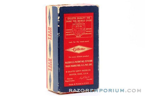 1952 Gillette Ball End Tech Razor w/ Red Box - Excellent X1