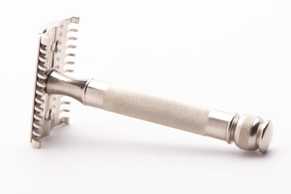 1930's Gillette Goodwill British Importe D' Angleterre Long Comb Double Edge Safety Razor | Factory Nickel Revamp