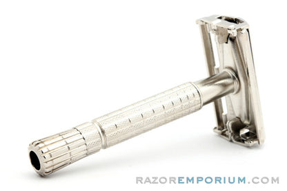 1956 Gillette TTO Flare Tip DE Safety Razor | Factory Nickel Revamp