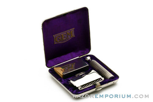1930's Gem 1912 - Style Single Edge Safety Razor w/ Case