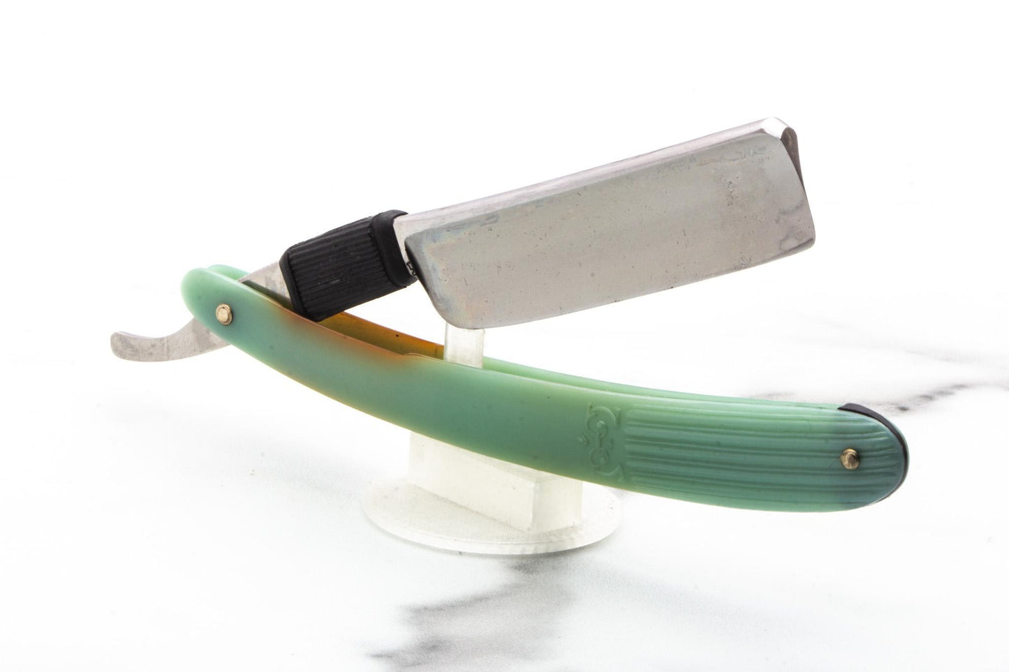 6/8" Vintage Restored Fillarmonica 13 Straight Razor With Teal Scales