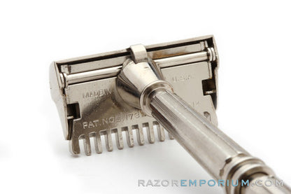 1930s Gem Micromatic TTO SE Single Edge Safety Razor - Nickel Revamp
